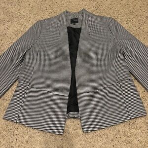 The Limited Black and White Houndstooth Blazer